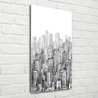 Glass wall art Skyscrapers