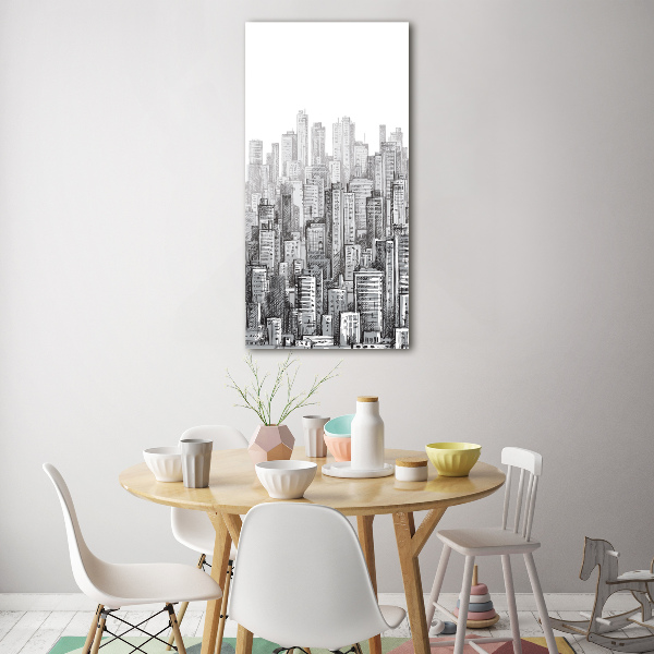 Glass wall art Skyscrapers