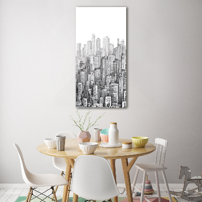 Glass wall art Skyscrapers