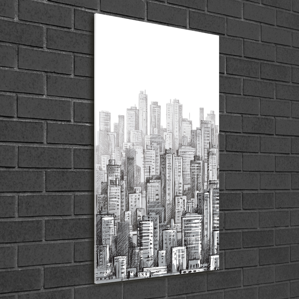 Glass wall art Skyscrapers