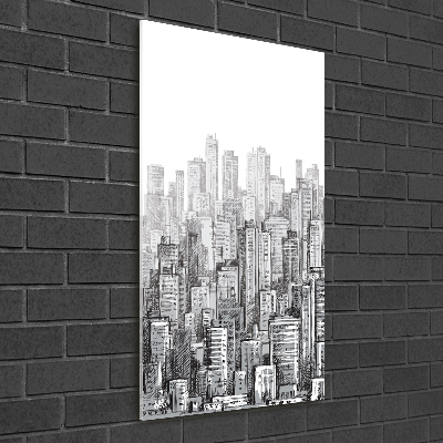 Glass wall art Skyscrapers