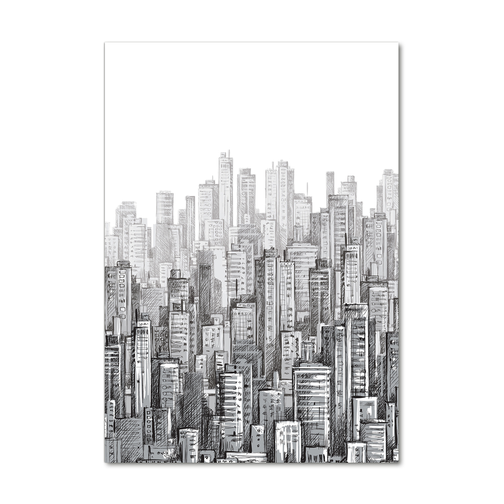 Glass wall art Skyscrapers