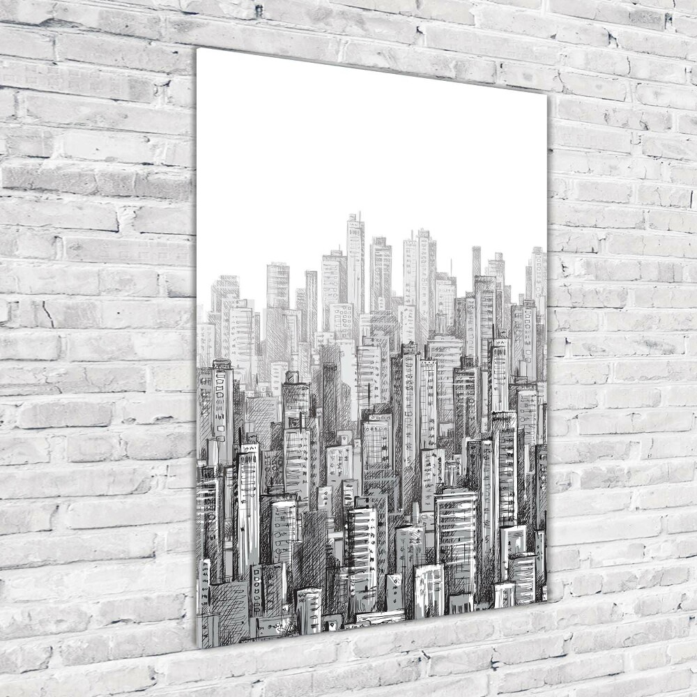 Glass wall art Skyscrapers