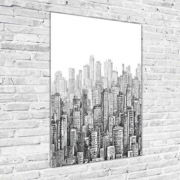 Glass wall art Skyscrapers