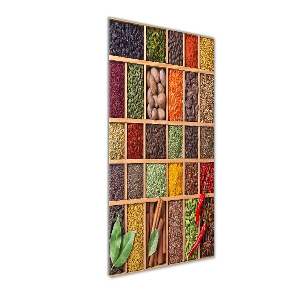 Glass art picture Colorful spices