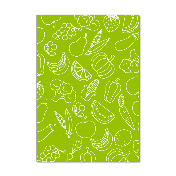 Print on a a glass Vegetables and fruits