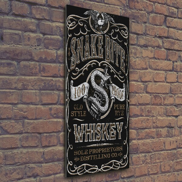 Wall art on glass Whiskey