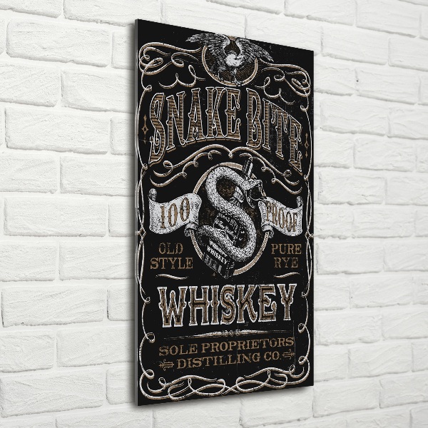 Wall art on glass Whiskey