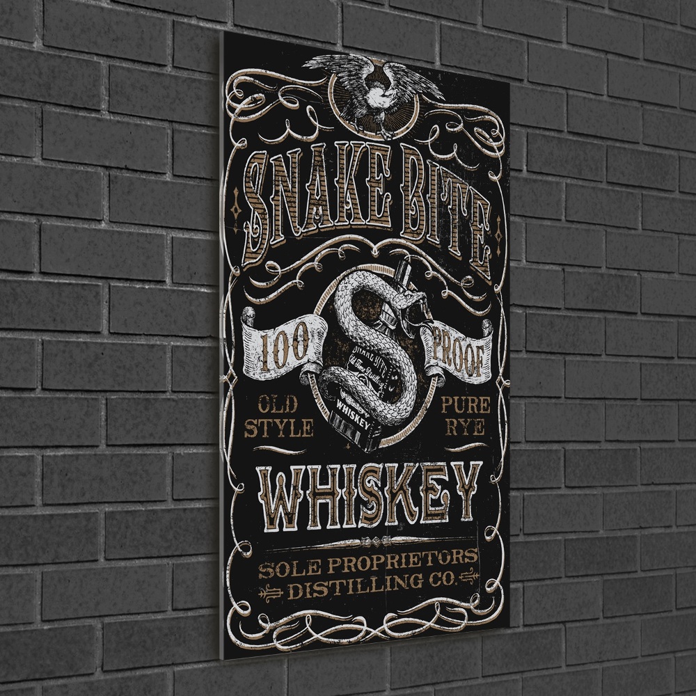 Wall art on glass Whiskey