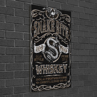 Wall art on glass Whiskey