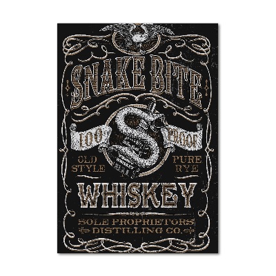 Wall art on glass Whiskey