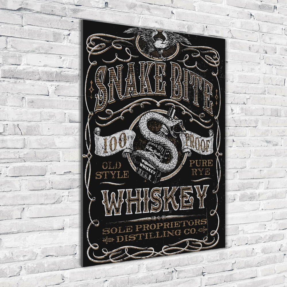 Wall art on glass Whiskey