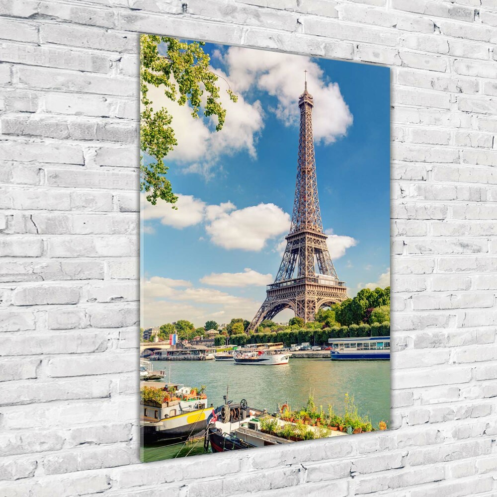 Wall art on glass Eiffel Paris tower