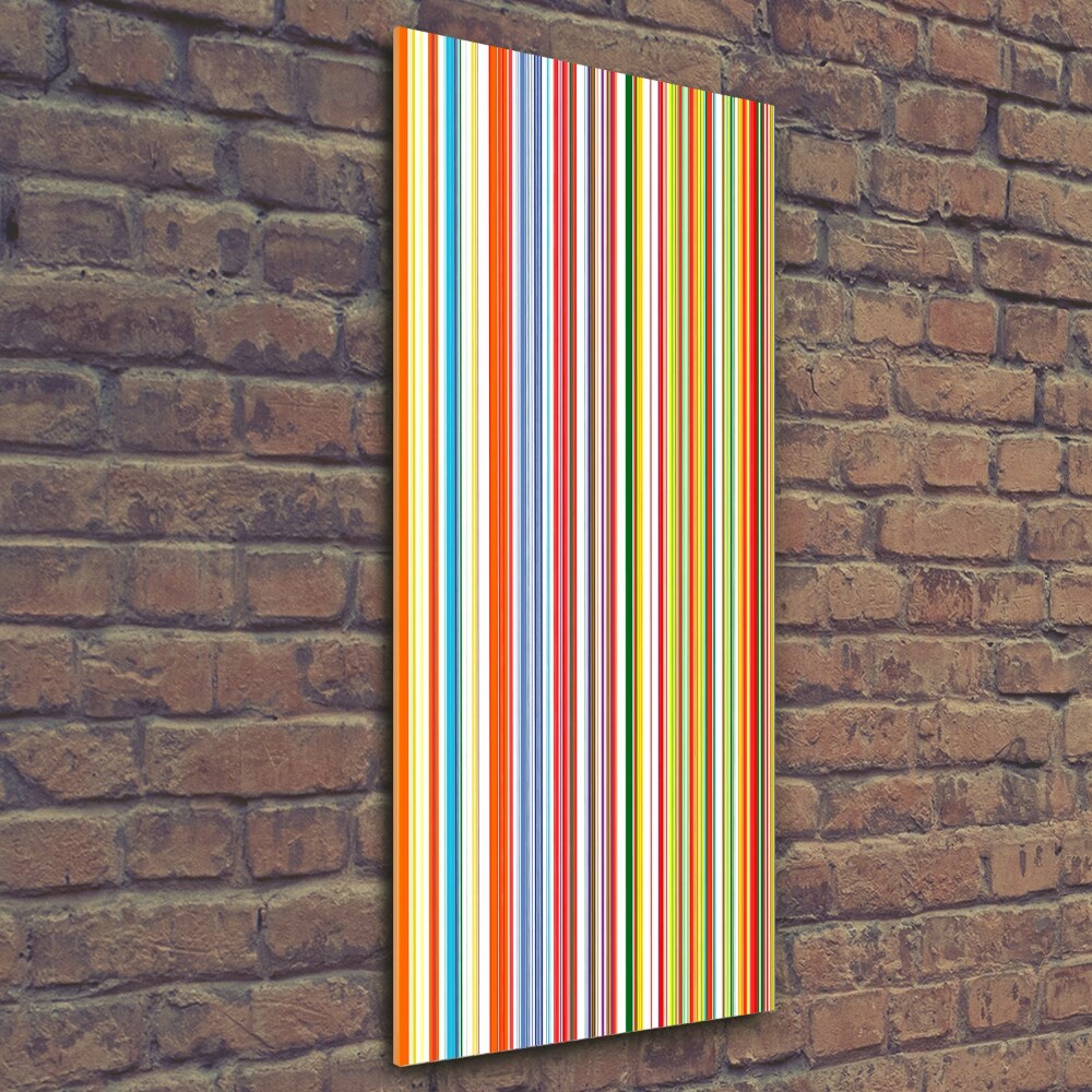 Wall art on glass Colorful stripes