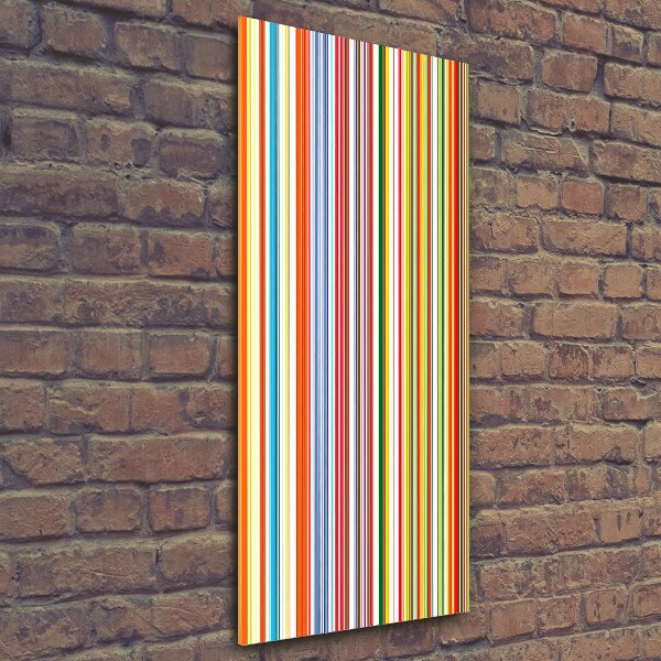 Wall art on glass Colorful stripes