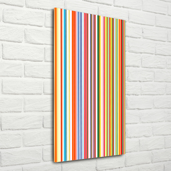 Wall art on glass Colorful stripes