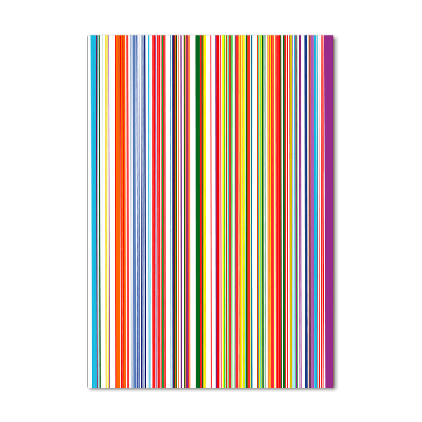 Wall art on glass Colorful stripes