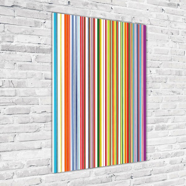 Wall art on glass Colorful stripes