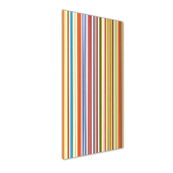 Wall art on glass Colorful stripes