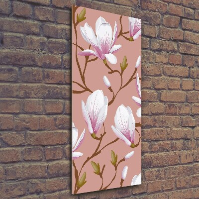 Glass wall art Magnolia