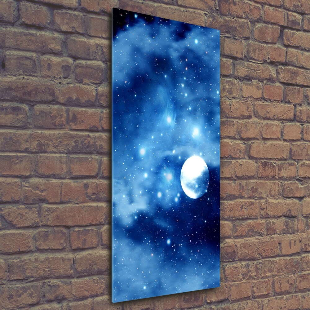 Photo printed on glass full moon