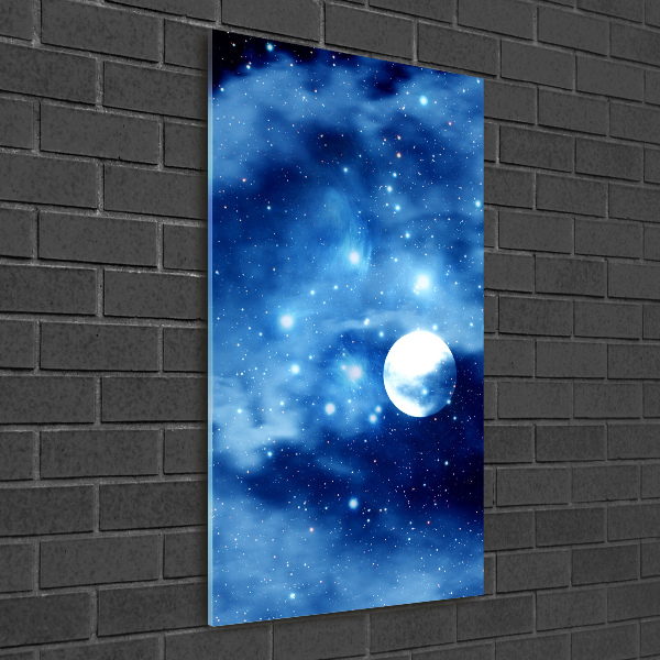 Photo printed on glass full moon