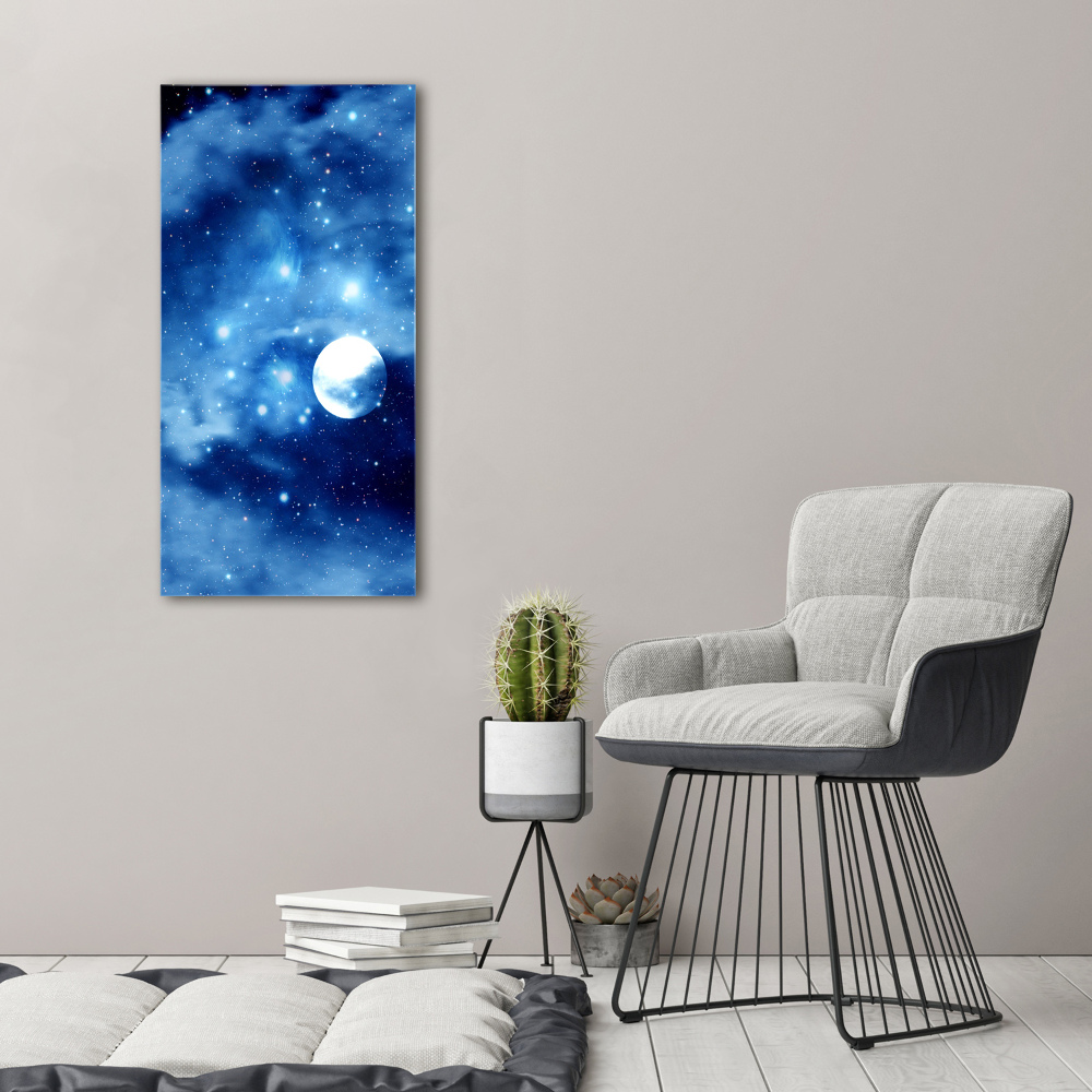 Photo printed on glass full moon