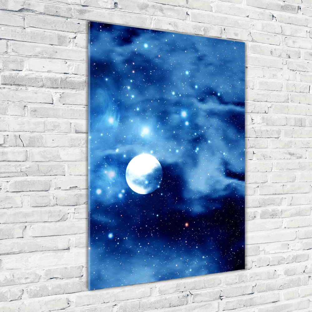 Photo printed on glass full moon