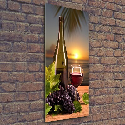 Photo printed on glass Grapes and wine