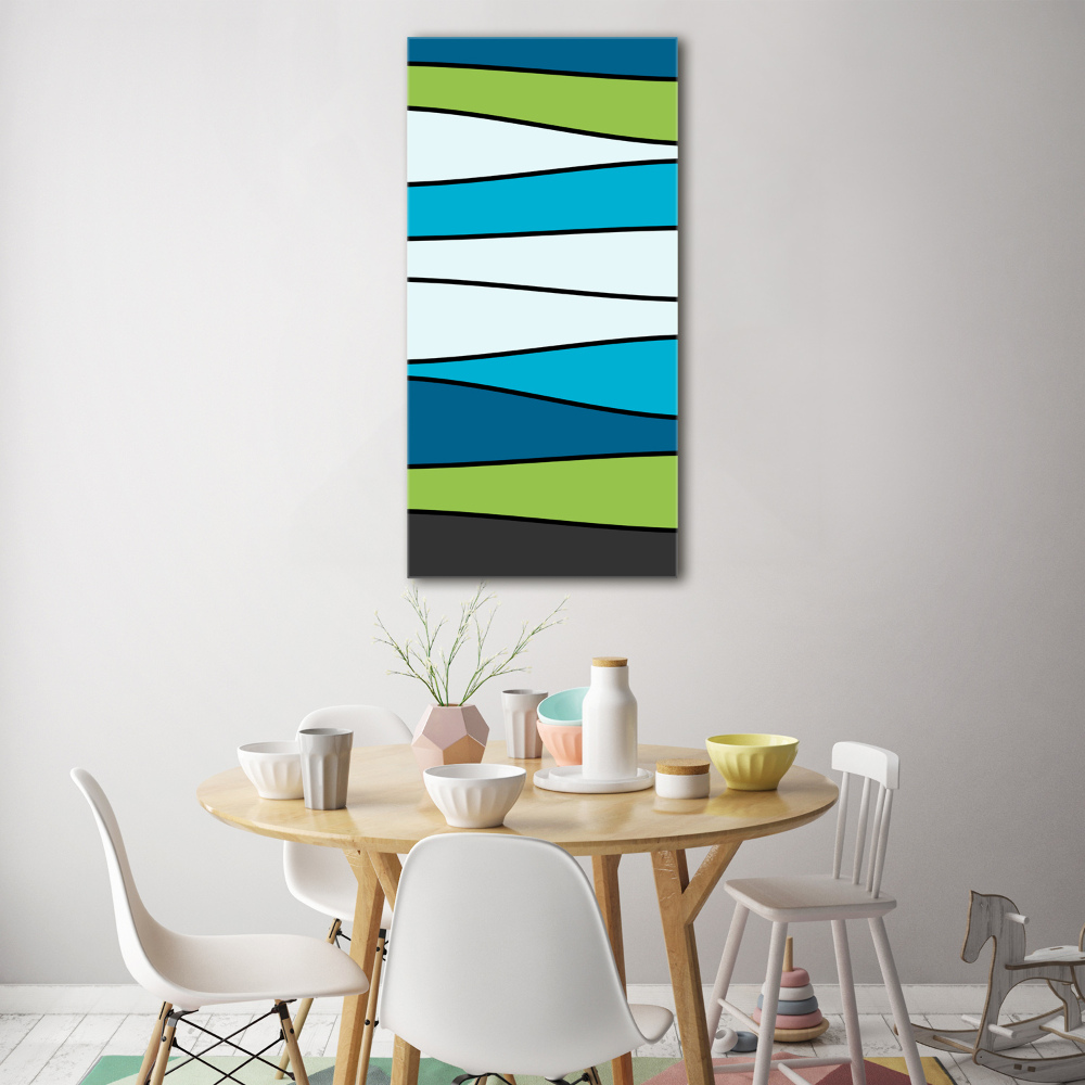 Photo printed on glass Colorful stripes