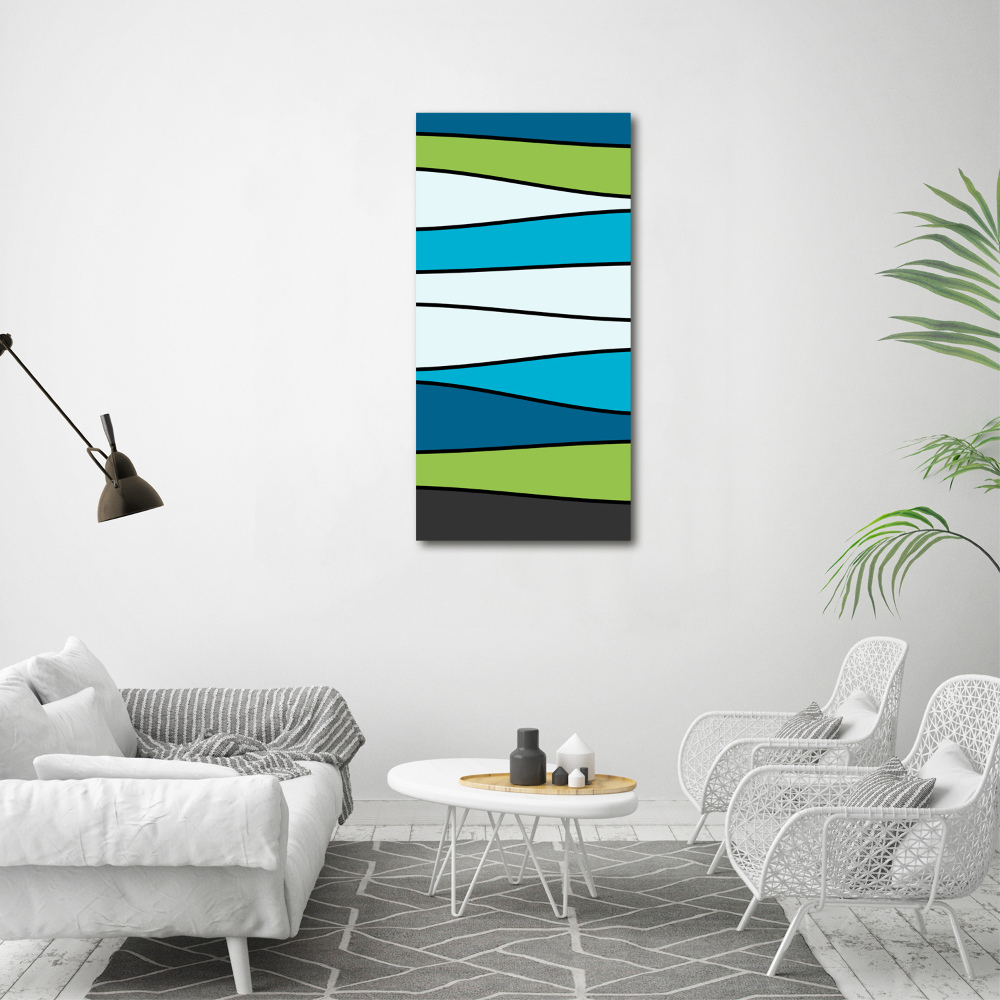 Photo printed on glass Colorful stripes