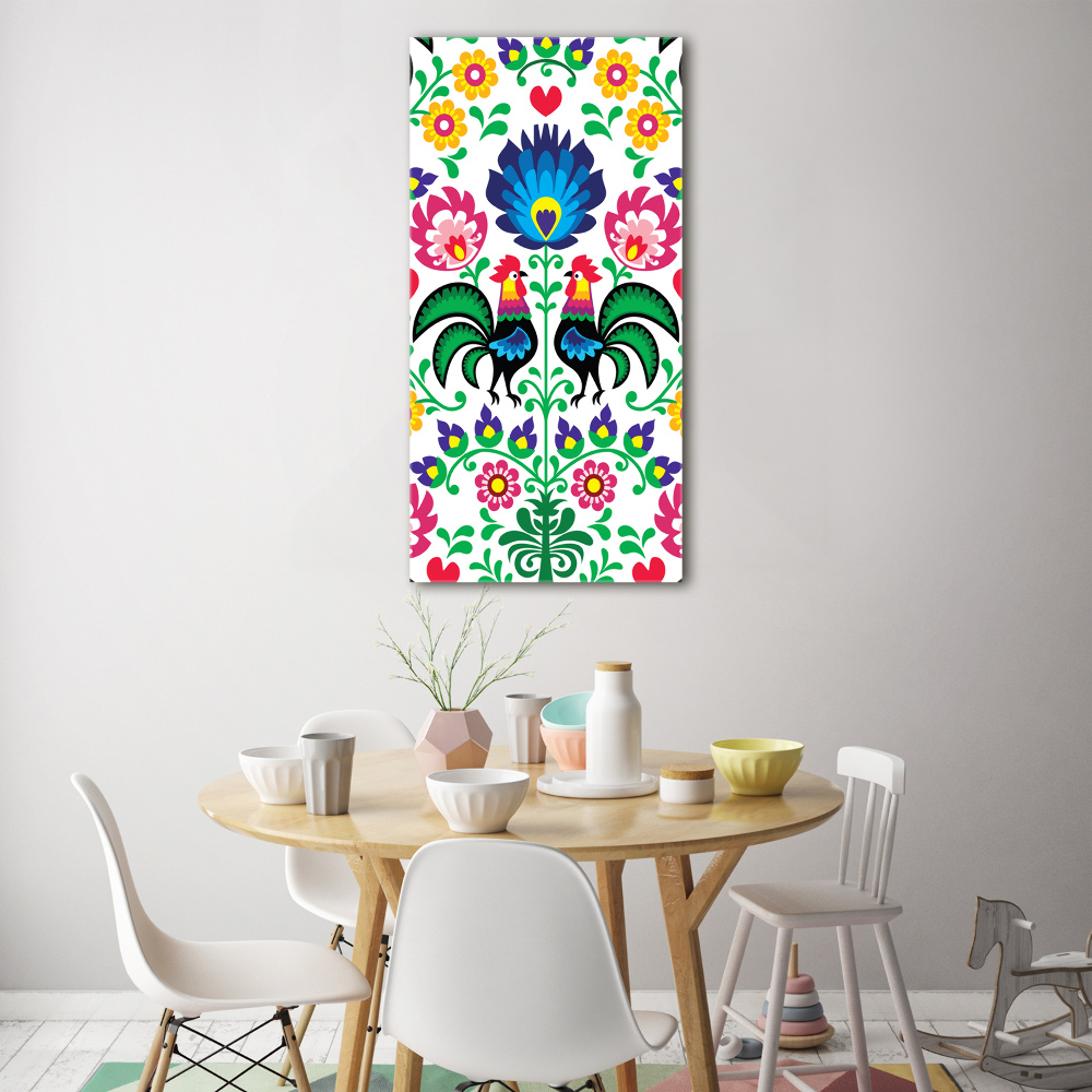 Print on a a glass Ethnic pattern