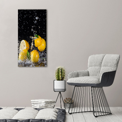 Glass picture wall art Lemon