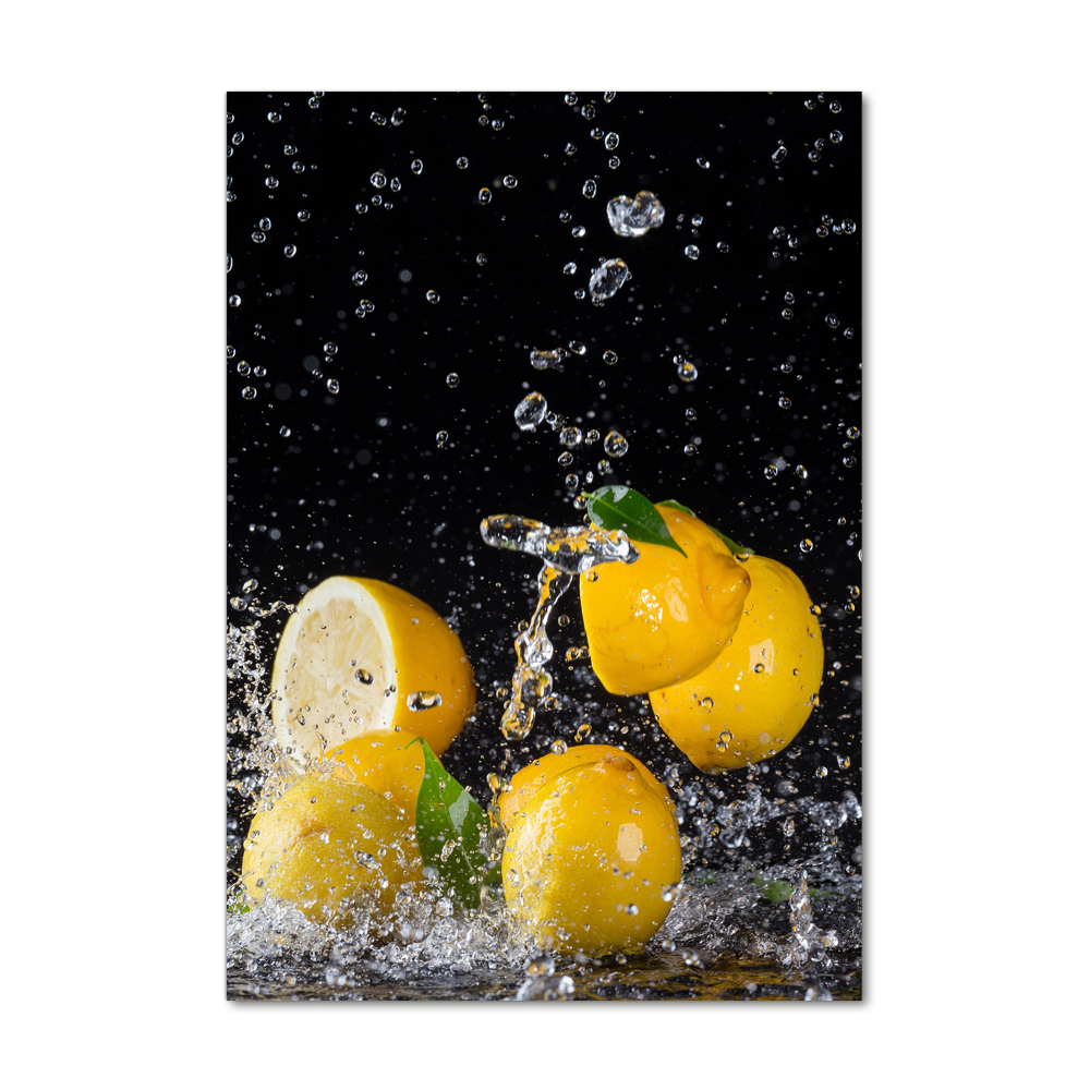 Glass picture wall art Lemon