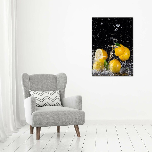 Glass picture wall art Lemon