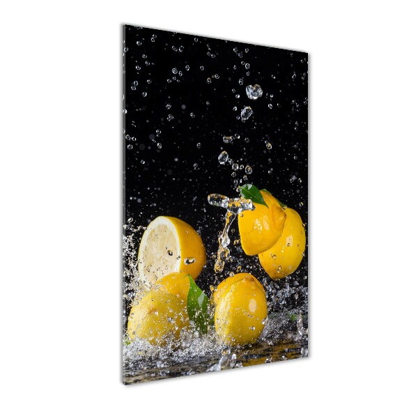 Glass picture wall art Lemon