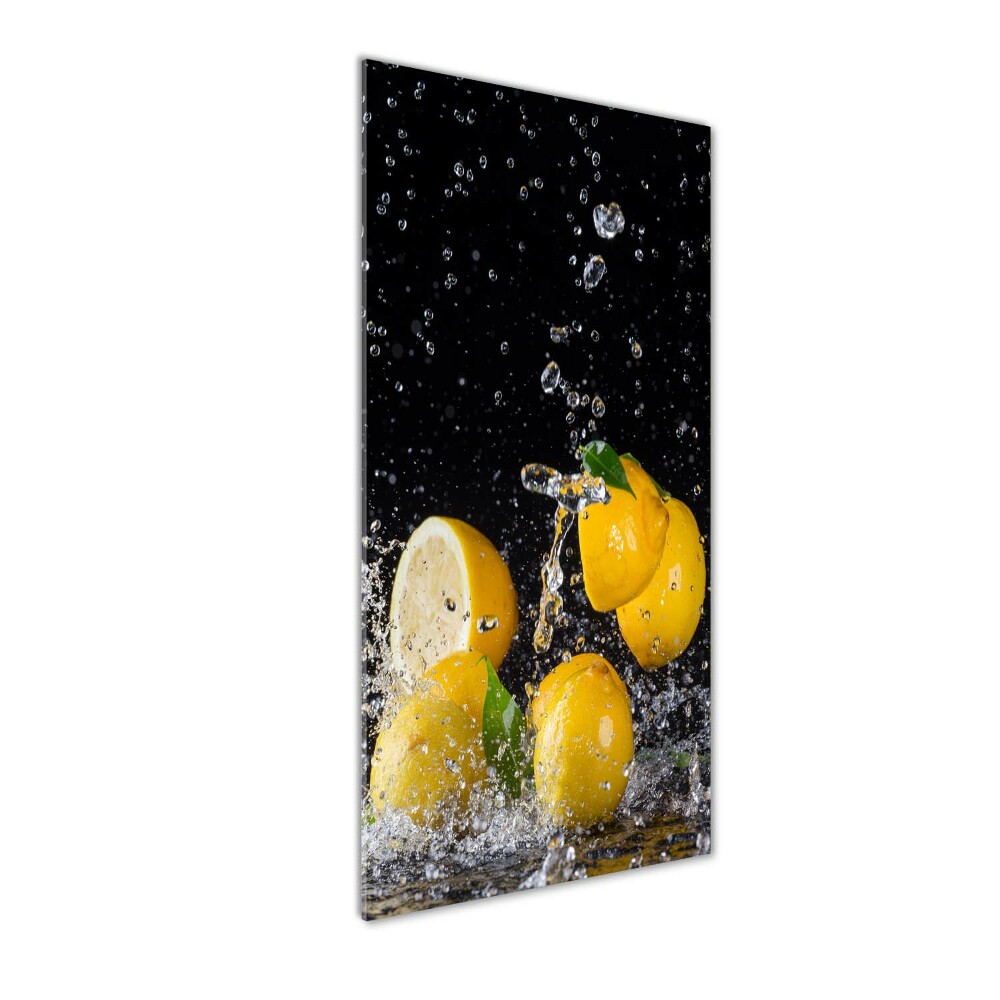 Glass picture wall art Lemon