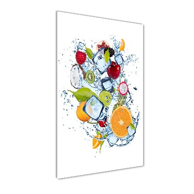 Glass picture wall art Fruit and ice