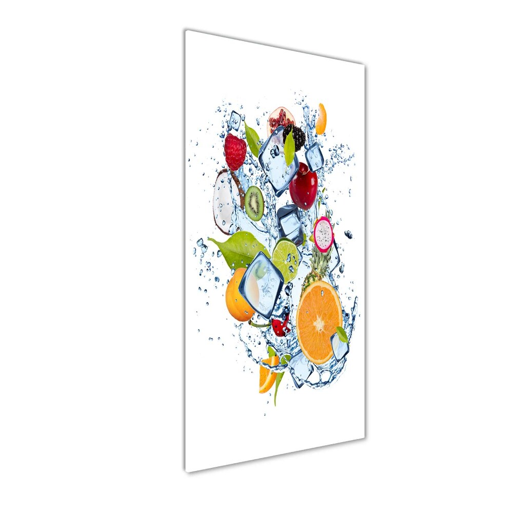 Glass picture wall art Fruit and ice