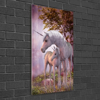 Wall art on glass Unicorn