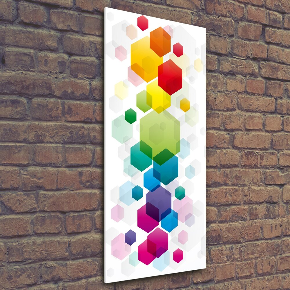 Photo printed on glass Colorful cubes