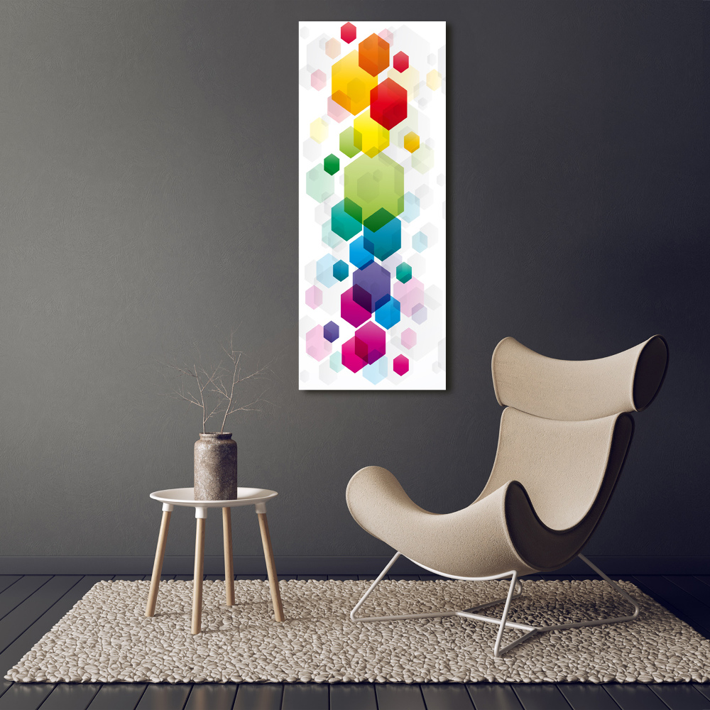 Photo printed on glass Colorful cubes