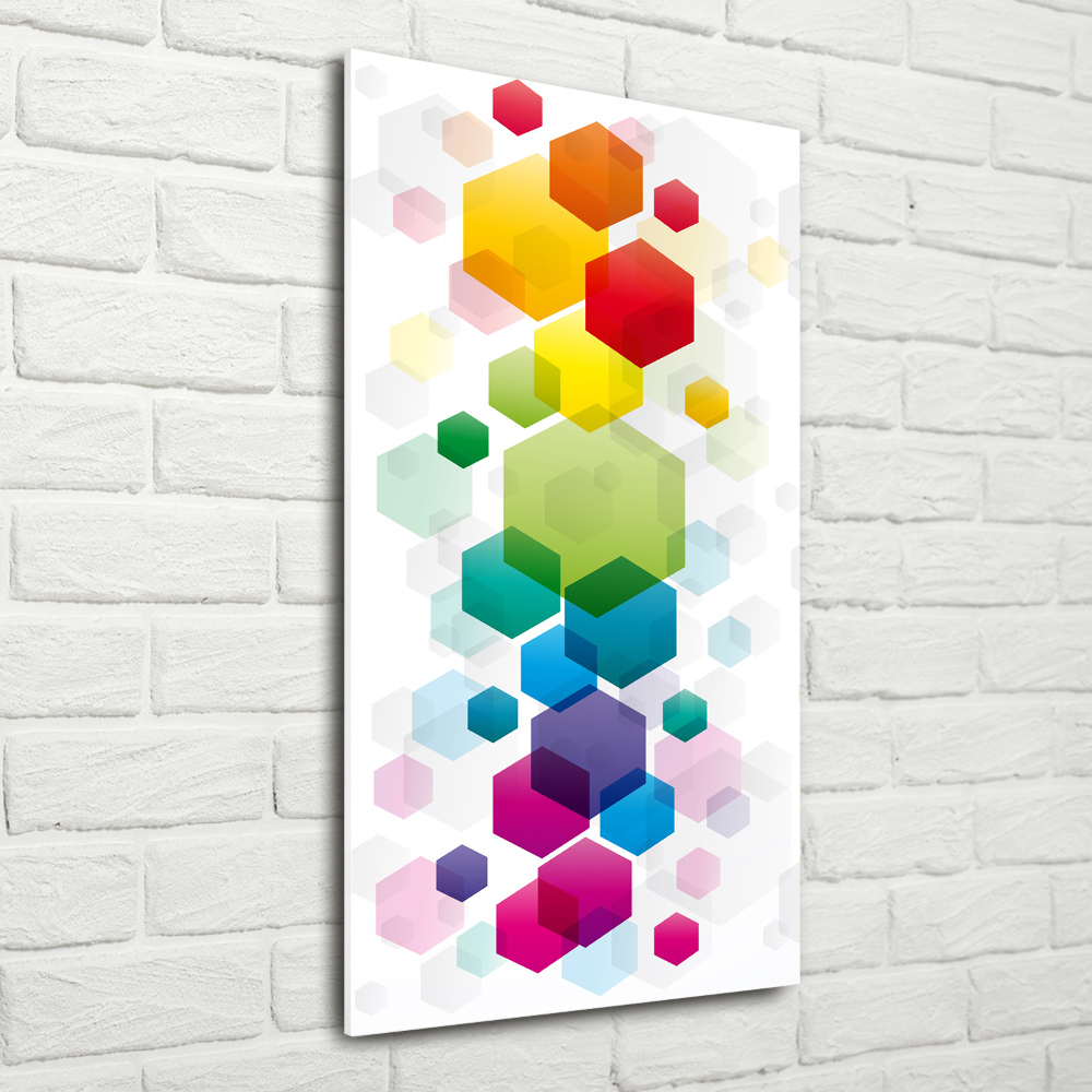 Photo printed on glass Colorful cubes