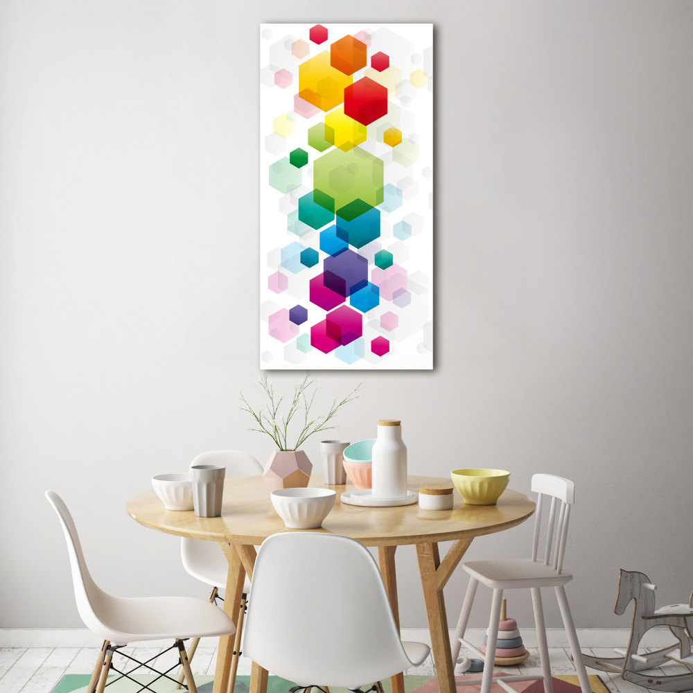 Photo printed on glass Colorful cubes