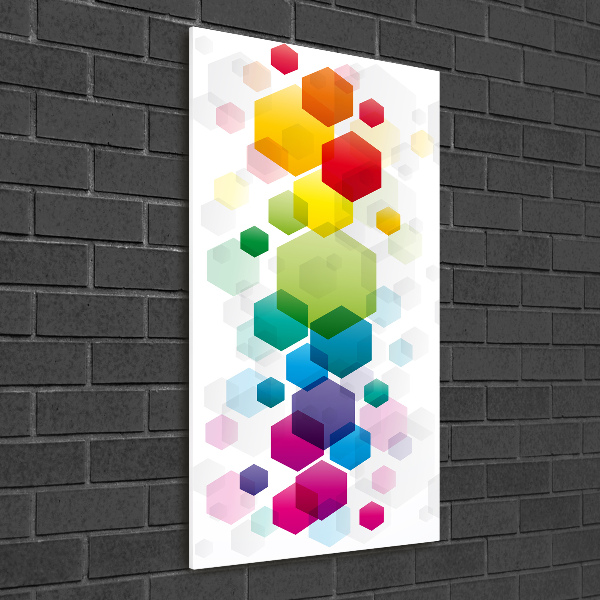 Photo printed on glass Colorful cubes