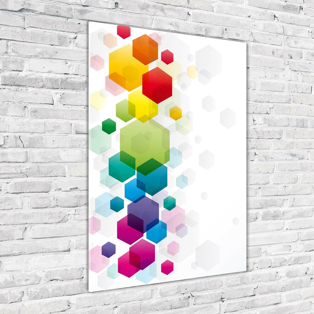 Photo printed on glass Colorful cubes