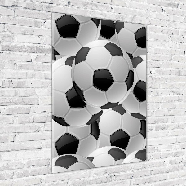 Glass art picture Football