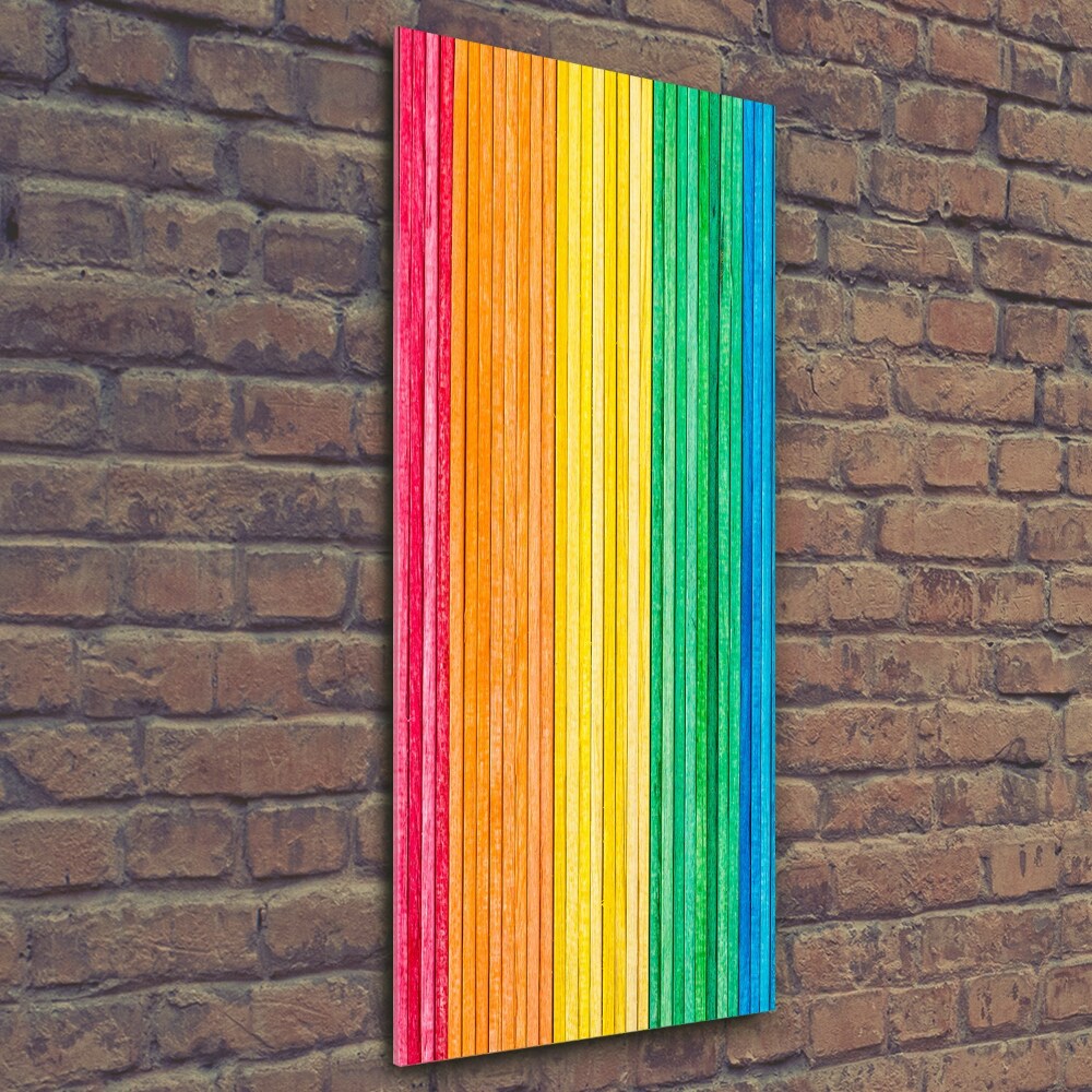 Wall art on glass Colorful stripes