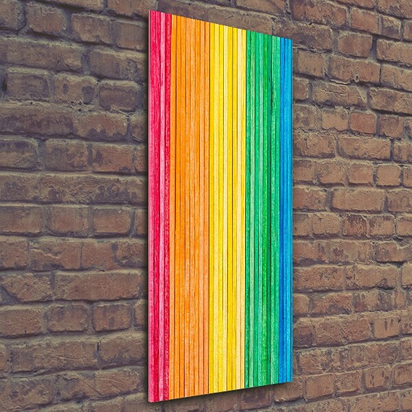 Wall art on glass Colorful stripes