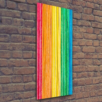 Wall art on glass Colorful stripes